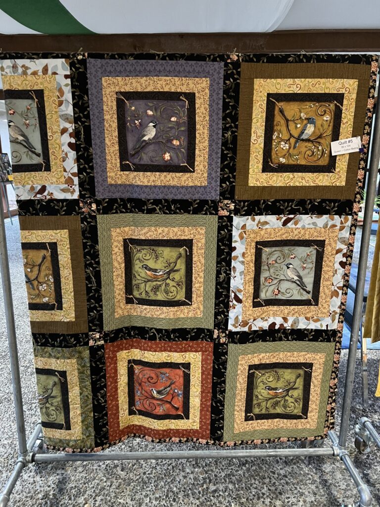 A quilt at the quilt auction