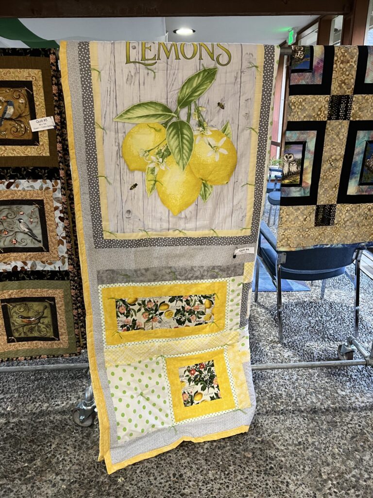 A quilt at the quilt auction