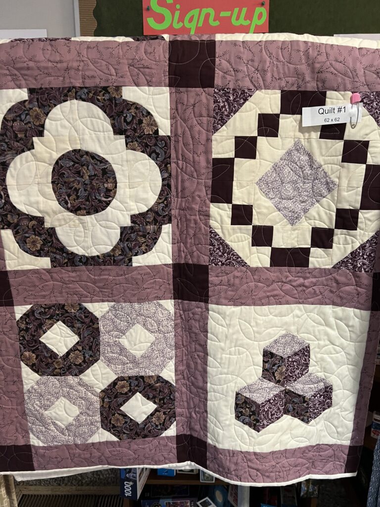 A quilt at the quilt auction