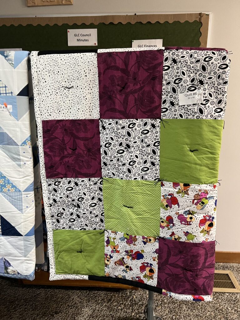 A quilt at the quilt auction